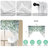 Bedliving Swag Valance for Sage Green Eucalyptus Leaves & Leaf Kitchen Bathroom Over