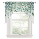 Bedliving Swag Valance for Sage Green Eucalyptus Leaves & Leaf Kitchen Bathroom Over