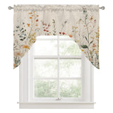 Bedliving Swag Valance for Spring Floral Vintage & Wildflower Botanical Kitchen Bathroom Over