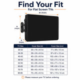 Bedliving Outdoor TV Cover to Inch Black Weatherproof Waterproof Fits to Inch TVs with Remote Control Pocket for LED LCD Flat TV