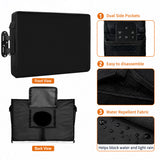 Bedliving Outdoor TV Cover to Inch Black Weatherproof Waterproof Fits to Inch TVs with Remote Control Pocket for LED LCD Flat TV