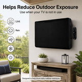 Bedliving Outdoor TV Cover to Inch Black Weatherproof Waterproof Fits to Inch TVs with Remote Control Pocket for LED LCD Flat TV