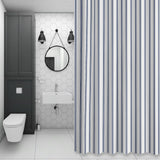 Shower Curtain for Bathroom Blue Stripe Decorative Shower Curtains Set with 12 Hooks Vertical Striped Bath Curtain Waterproof Fabric 72x72 inch