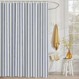 Shower Curtain for Bathroom Blue Stripe Decorative Shower Curtains Set with 12 Hooks Vertical Striped Bath Curtain Waterproof Fabric 72x72 inch