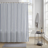 Shower Curtain for Bathroom Blue Stripe Decorative Shower Curtains Set with 12 Hooks Vertical Striped Bath Curtain Waterproof Fabric 72x72 inch