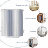 Shower Curtain for Bathroom Blue Stripe Decorative Shower Curtains Set with 12 Hooks Vertical Striped Bath Curtain Waterproof Fabric 72x72 inch