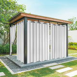 Bedliving Outdoor Curtains for Patio Waterproof, Gray White Stripe Grommet Curtains, Outside Drapes Porch Gazebo Pergola Cabana, 2 Panels, 54" x