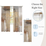 Bedliving Sheer Curtains Inches Long 2 Panels Khaki Paint Light Filtering Voile Drapes Rod Pocket for Bedroom Living Room Decor