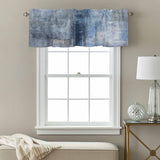 Blue Paint Kitchen Window Valance Curtain, Abstract Art Graffiti Rod Pocket Light Filtering Window Topper, 54 x 18 Inch, 1 Panel
