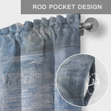 Blue Paint Kitchen Window Valance Curtain, Abstract Art Graffiti Rod Pocket Light Filtering Window Topper, 54 x 18 Inch, 1 Panel