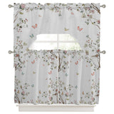 Bedliving Swag Valance for Spring Flowers & Floral Butterfly Tree Leaves Branch Kitchen Bathroom Over