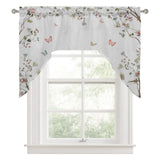 Bedliving Swag Valance for Spring Flowers & Floral Butterfly Tree Leaves Branch Kitchen Bathroom Over