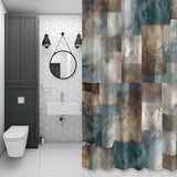 Bedliving Shower Curtain for Bathroom Geometric Block Decorative Shower Curtains Set with 12 Hooks Modern Ombre Abstract Art Bath Bedliving Curtain Waterproof Fabric 72x72 inch