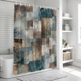 Bedliving Shower Curtain for Bathroom Geometric Block Decorative Shower Curtains Set with 12 Hooks Modern Ombre Abstract Art Bath Bedliving Curtain Waterproof Fabric 72x72 inch