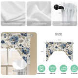 Bedliving Swag Valance for Blue Flower & Watercolor Floral Kitchen Bathroom Over