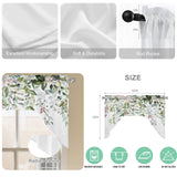 Bedliving Swag Valance for Sage Green Eucalyptus Leaf & Watercolor Floral Plant Kitchen Bathroom Over