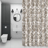 Bedliving Shower Curtain for Bathroom Brown Floral Decorative Shower Curtains Set with 12 Hooks Retro Farmhouse Botanical Leaf Branch Bath Curtain Waterproof Fabric 72x72 inch