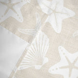 Coastal Shell Kitchen Window Valance Curtain, Starfish Rod Pocket Light Filtering Window Topper, 54 x 18 Inch, 1 Panel