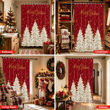 Shower Curtain for Bathroom Golden Christmas Tree Gold Stars Decorative Shower Curtains Set with 12 Hooks Snowflakes Bath Curtain Waterproof Fabric 72x72 inch