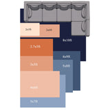 Bedliving x Washable Area Rug, Blue Gray Beige Layered Abstract Low Pile for