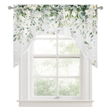 Bedliving Swag Valance for Eucalyptus Leaves & Farmhouse Botanical Butterfly Kitchen Bathroom Over