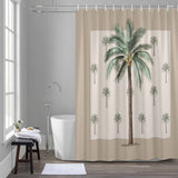 Bedliving Shower Curtain for Bathroom Coconut Palm Trees Decorative Shower Curtains Set with 12 Hooks Summer Tropical Plants Bath Bedliving Curtain Waterproof Fabric 72x72 inch