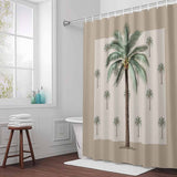 Bedliving Shower Curtain for Bathroom Coconut Palm Trees Decorative Shower Curtains Set with 12 Hooks Summer Tropical Plants Bath Bedliving Curtain Waterproof Fabric 72x72 inch