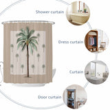 Bedliving Shower Curtain for Bathroom Coconut Palm Trees Decorative Shower Curtains Set with 12 Hooks Summer Tropical Plants Bath Bedliving Curtain Waterproof Fabric 72x72 inch