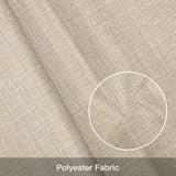 Beige Linen Texture Kitchen Window Valance Curtain, Solid Color Rod Pocket Light Filtering Window Topper, 42 x 12 Inch, 1 Panel