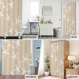 Bedliving Shower Curtain for Bathroom Beige Starfish Decorative Shower Curtains Set with 12 Hooks Summer Ocean Beach Bath Curtain Waterproof Fabric 72x72 inch