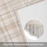 Farmhouse Linen Look Kitchen Window Valance Curtain, Rod Pocket Light Filtering Window Topper, 54 x 18 Inch, 1 Panel