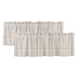 Farmhouse Linen Look Window Valance Curtains 2 Pack, Rod Pocket Short Treatments for Kitchen Bathroom Bedroom, x Inch