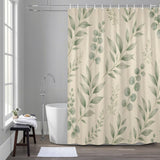 Bedliving Shower Curtain for Bathroom Sage Leaves Decorative Shower Curtains Set with 12 Hooks Eucalyptus Bath Curtain Waterproof Fabric 72x72 inch