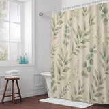 Bedliving Shower Curtain for Bathroom Sage Leaves Decorative Shower Curtains Set with 12 Hooks Eucalyptus Bath Curtain Waterproof Fabric 72x72 inch