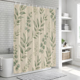 Bedliving Shower Curtain for Bathroom Sage Leaves Decorative Shower Curtains Set with 12 Hooks Eucalyptus Bath Curtain Waterproof Fabric 72x72 inch