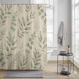 Bedliving Shower Curtain for Bathroom Sage Leaves Decorative Shower Curtains Set with 12 Hooks Eucalyptus Bath Curtain Waterproof Fabric 72x72 inch