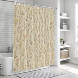 Bedliving Shower Curtain for Bathroom Beige Wildflowers Decorative Shower Curtains Set with 12 Hooks Meadow Bath Curtain Waterproof Fabric 72x72 inch