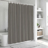 Shower Curtain for Bathroom Black Stripeds Decorative Shower Curtains Set with 12 Hooks Stripedd Bath Curtain Waterproof Fabric 72x72 inch