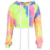 Sexy navel color drawstring hooded sweater fashion top - LeobonZone
