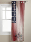 Independence day retro American flag window curtains - LeobonZone