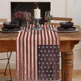 Independence day retro American flag Table Runner Place Mats - LeobonZone