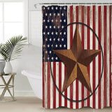 Retro American flag stars Shower Curtain - LeobonZone