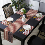 Retro American flag stars Table Flag And Table Mat Suit