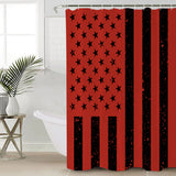 Red Retro American flag Independence Day Shower Curtain - LeobonZone