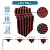 Red Retro American flag Independence Day Sharp Angle Table Runner Place Mats - LeobonZone