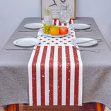 Red and white independence day retro American flag Table Runner Place Mats - LeobonZone
