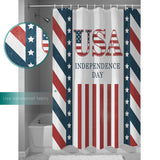 Red USA flag Independence Day Shower Curtain - LeobonZone