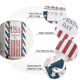 Red USA flag Independence Day Shower Curtain - LeobonZone