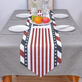Red USA flag Independence Day Sharp Angle Table Runner Place Mats - LeobonZone