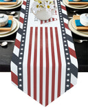 Red USA flag Independence Day Sharp Angle Table Runner Place Mats - LeobonZone